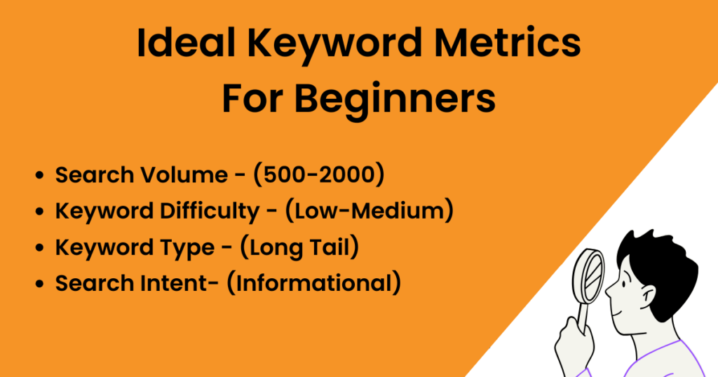 Ideal keyword metrics for beginners