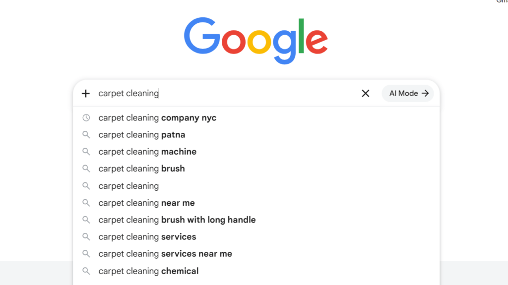 Google auto complete