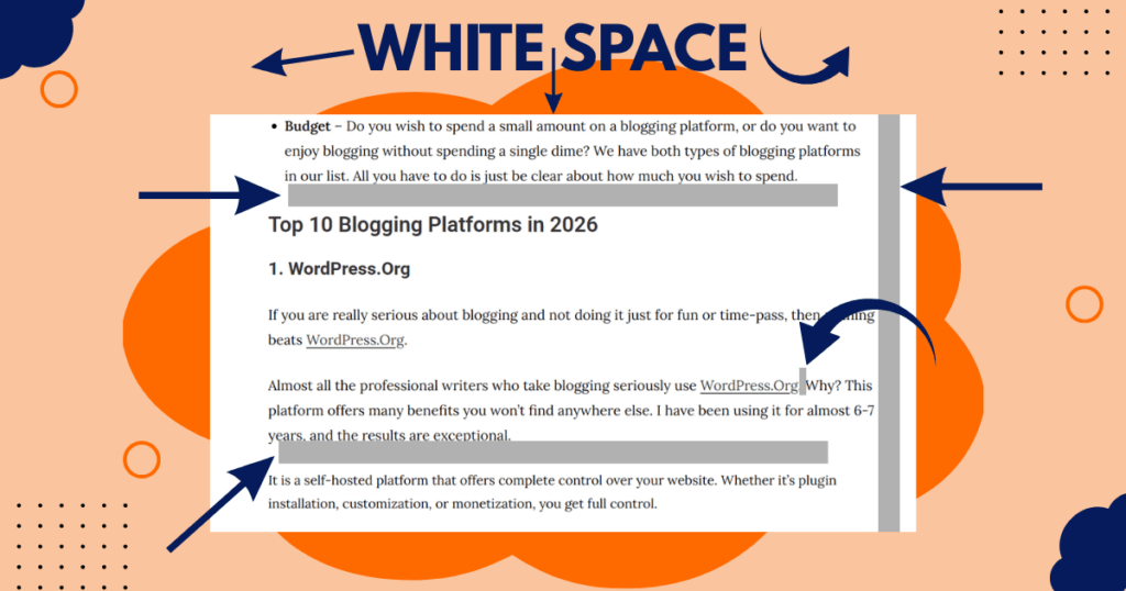 What is white space