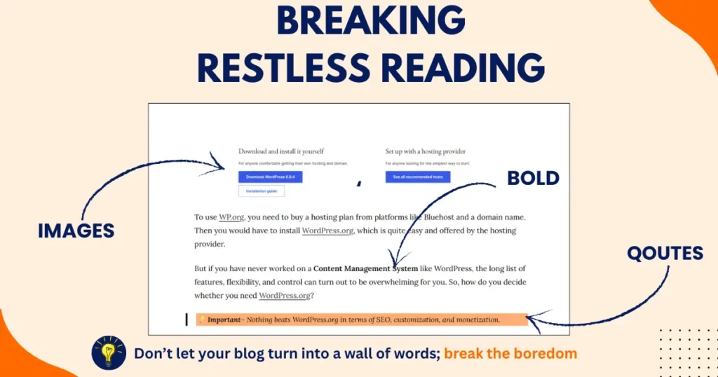 Break restless reading