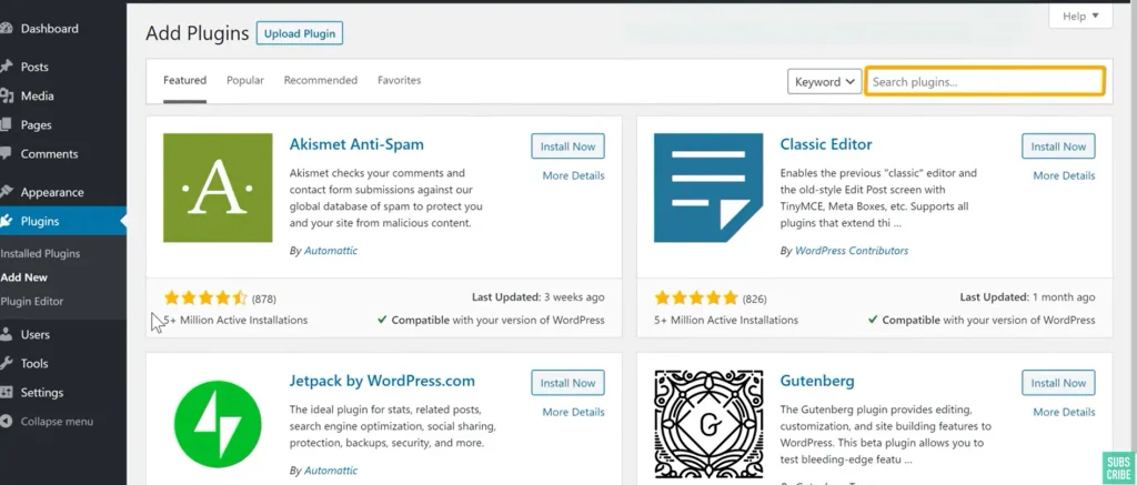 Adding Plugins in WordPress