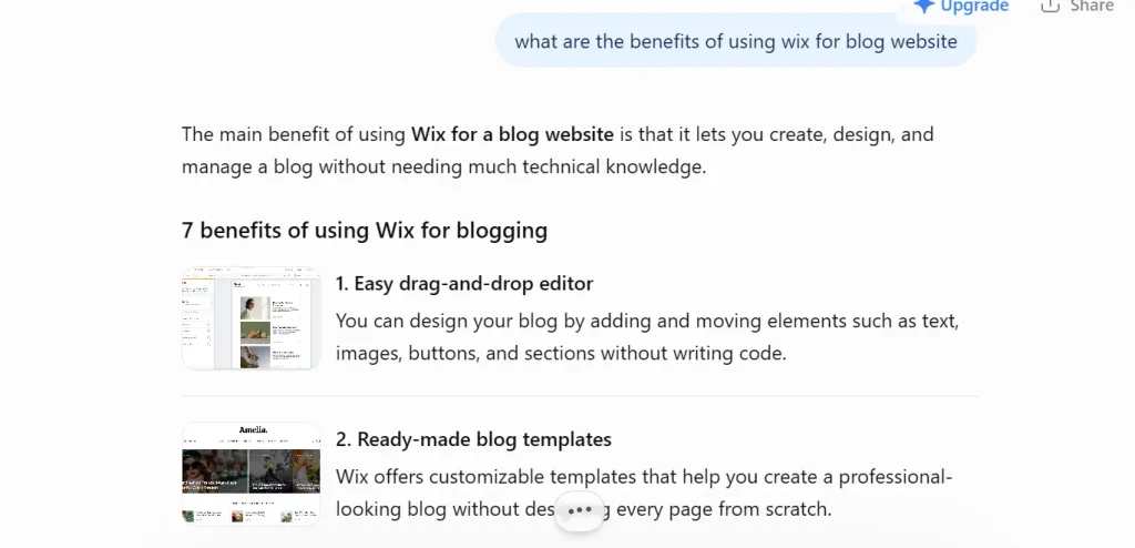ChatGPT prefers bullet points